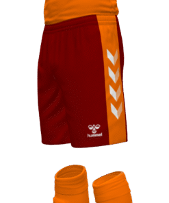 Hummel Match Shorts - Maroon-Orange Tiger