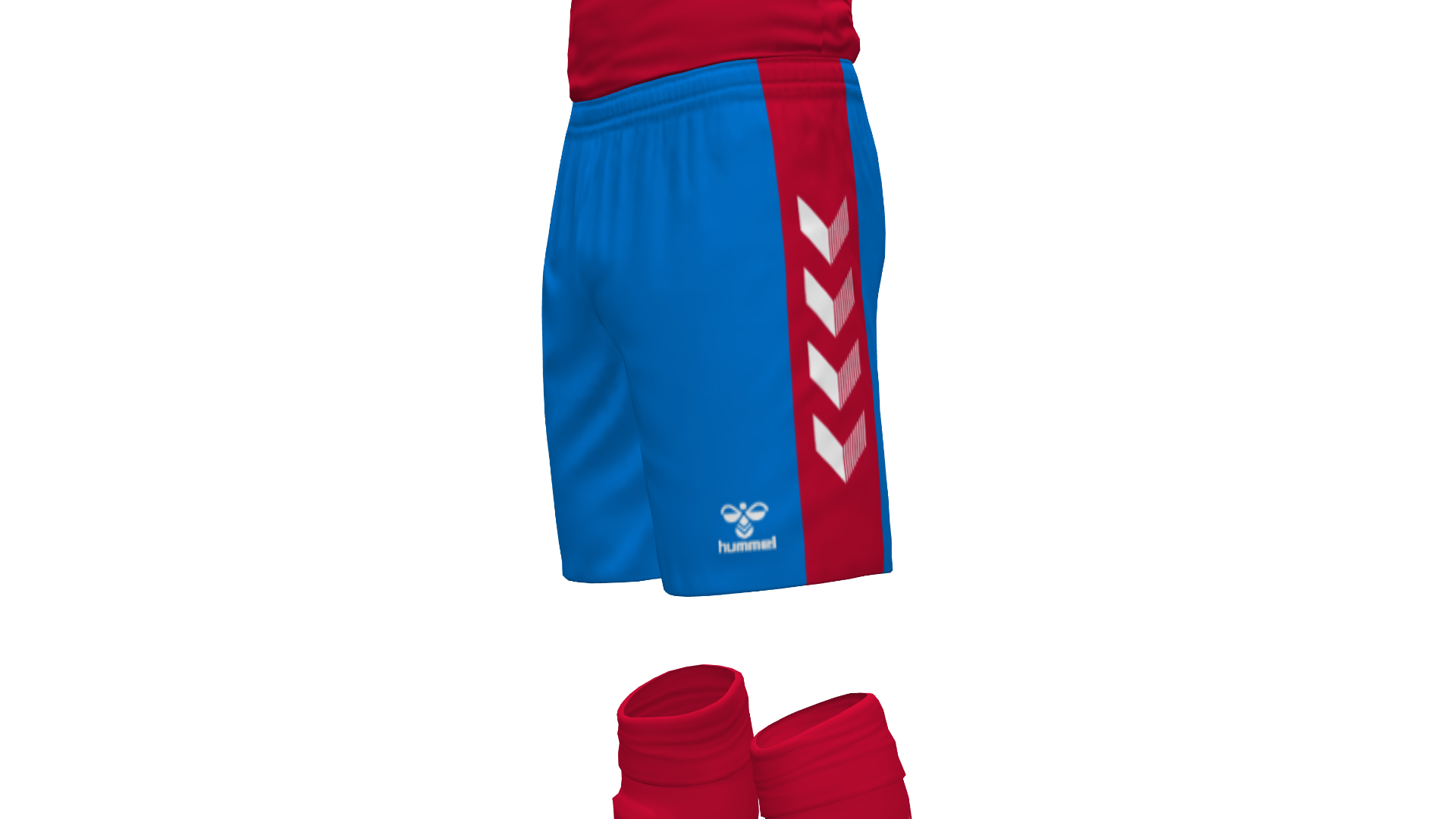 Hummel Match Shorts - True Blue-True Red