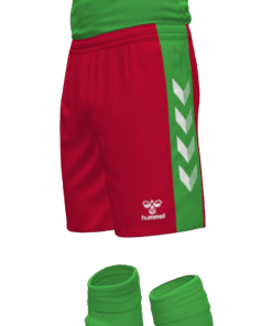 Hummel Match Shorts - True Red-Green Gecko