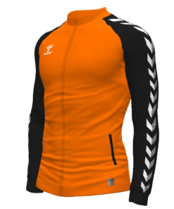Hummel Match Track Jacket - Orange Tiger-Black