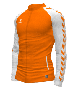 Hummel Match Track Jacket - Orange Tiger-White