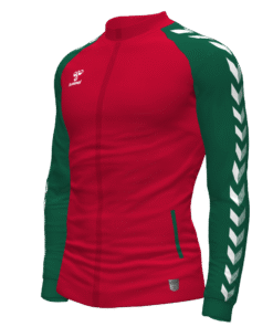 Hummel Match Track Jacket - True Red-Evergreen