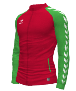 Hummel Match Track Jacket - True Red-Green Gecko