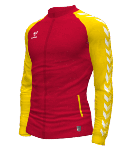Hummel Match Track Jacket - True Red-Sports Yellow