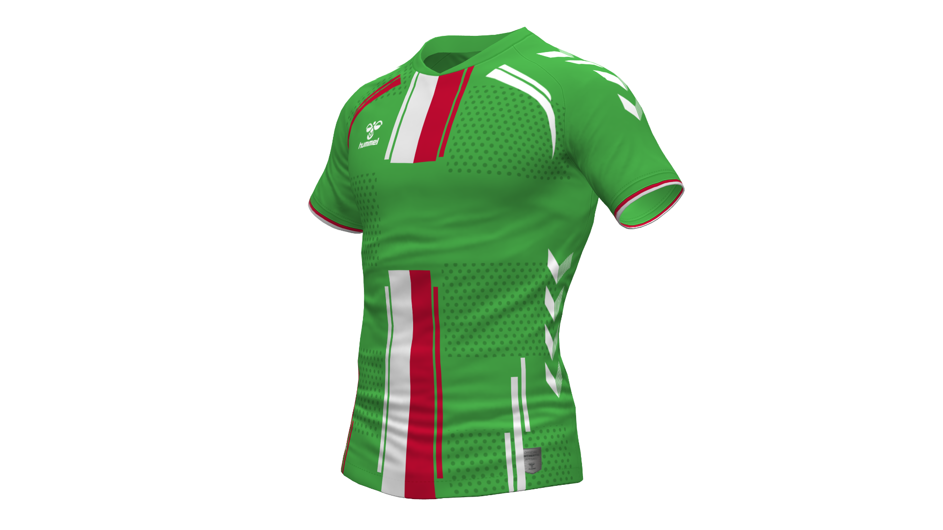 Hummel Paris Jersey - Green Gecko-True Red