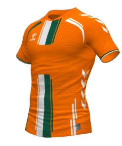 Hummel Paris Jersey - Orange Tiger-Evergreen