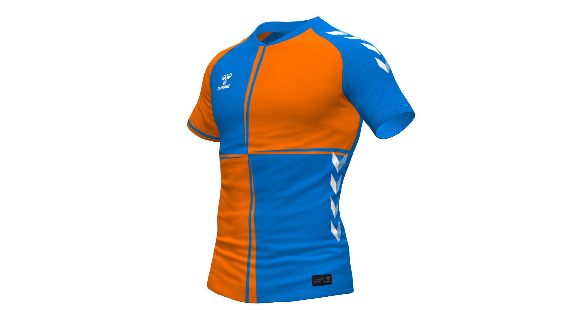 Hummel Rosario Jersey - Orange Tiger-True Blue
