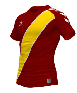 Hummel Sash Jersey - Maroon-Sports Yellow