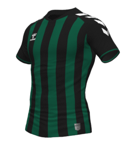 Hummel Stripe Jersey - Black-Evergreen