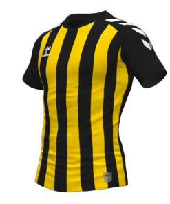 Hummel Stripe Jersey - Black-Sports Yellow