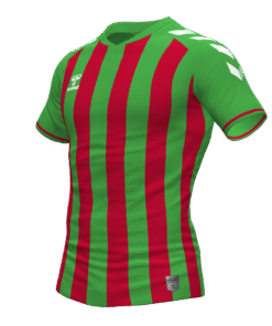 Hummel Stripe Jersey - Green Gecko-True Red