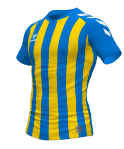 Hummel Stripe Jersey - True Blue-Sports Yellow