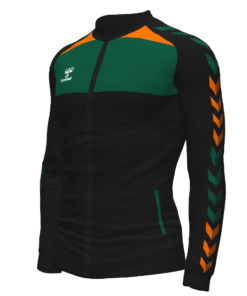 Hummel League Track Jacket - Black-Evergreen-Orange Tiger