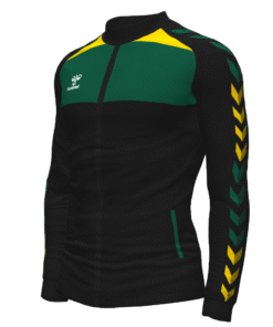 Hummel League Track Jacket - Black-Evergreen-Sports Yellow
