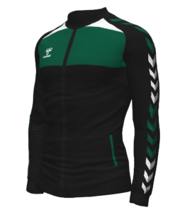 Hummel League Track Jacket - Black-Evergreen-White