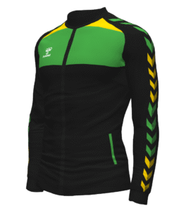 Hummel League Track Jacket - Black-Green Gecko-Sports Yellow