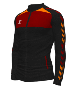 Hummel League Track Jacket - Black-Maroon-Orange Tiger