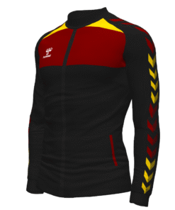 Hummel League Track Jacket - Black-Maroon-Sports Yellow
