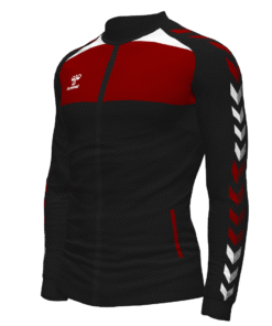 Hummel League Track Jacket - Black-Maroon-White