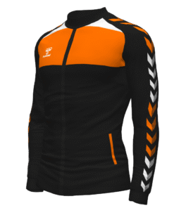 Hummel League Track Jacket - Black-Orange Tiger-White