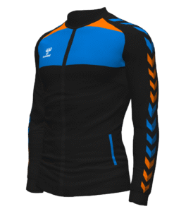 Hummel League Track Jacket - Black-True Blue-Orange Tiger