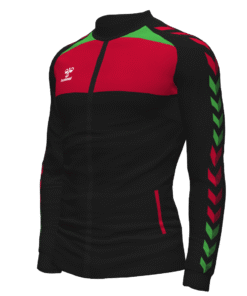 Hummel League Track Jacket - Black-True Red-Green Gecko