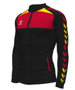 Hummel League Track Jacket - Black-True Red-Sports Yellow