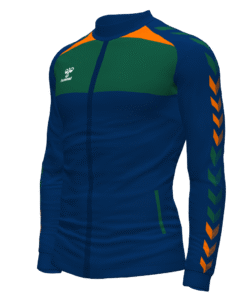 Hummel League Track Jacket - Marine-Evergreen-Orange Tiger