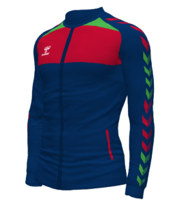Hummel League Track Jacket - Marine-True Red-Green Gecko