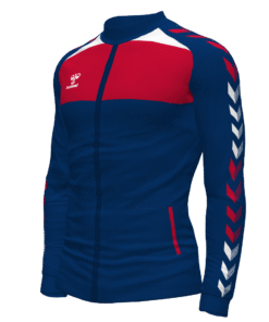 Hummel League Track Jacket - Marine-True Red-White