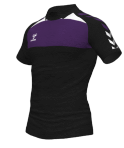 Hummel League Polo - Black-Acai-White