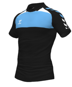 Hummel League Polo - Black-Argentina Blue-White