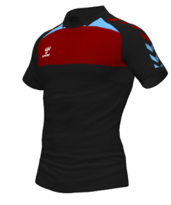 Hummel League Polo - Black-Maroon-Argentina Blue