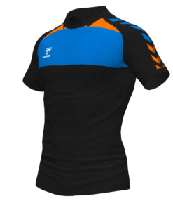 Hummel League Polo - Black-True Blue-Orange Tiger