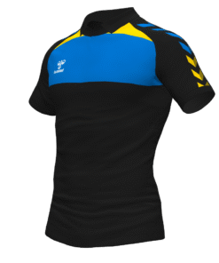 Hummel League Polo - Black-True Blue-Sports Yellow
