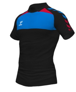 Hummel League Polo - Black-True Blue-True Red