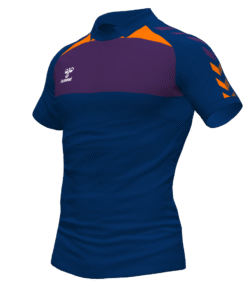 Hummel League Polo - Marine-Acai-Orange Tiger