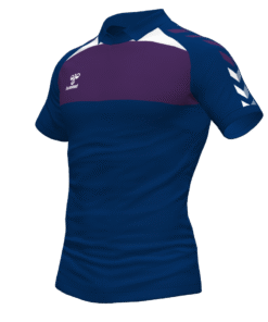 Hummel League Polo - Marine-Acai-White