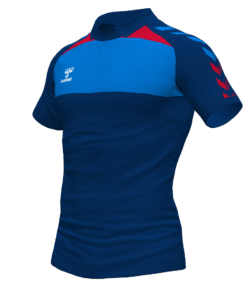 Hummel League Polo - Marine-True Blue-True Red