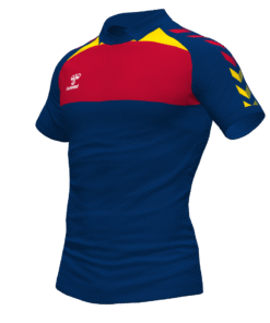 Hummel League Polo - Marine-True Red-Sports Yellow