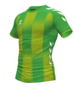 Hummel Barca Jersey - Green Gecko-Sports Yellow