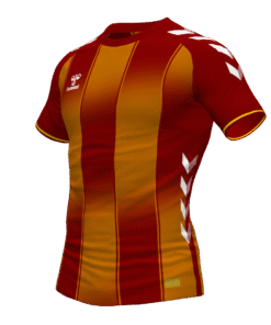 Hummel Barca Jersey - Maroon-Sports Yellow