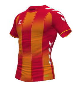 Hummel Barca Jersey - True Red-Sports Yellow