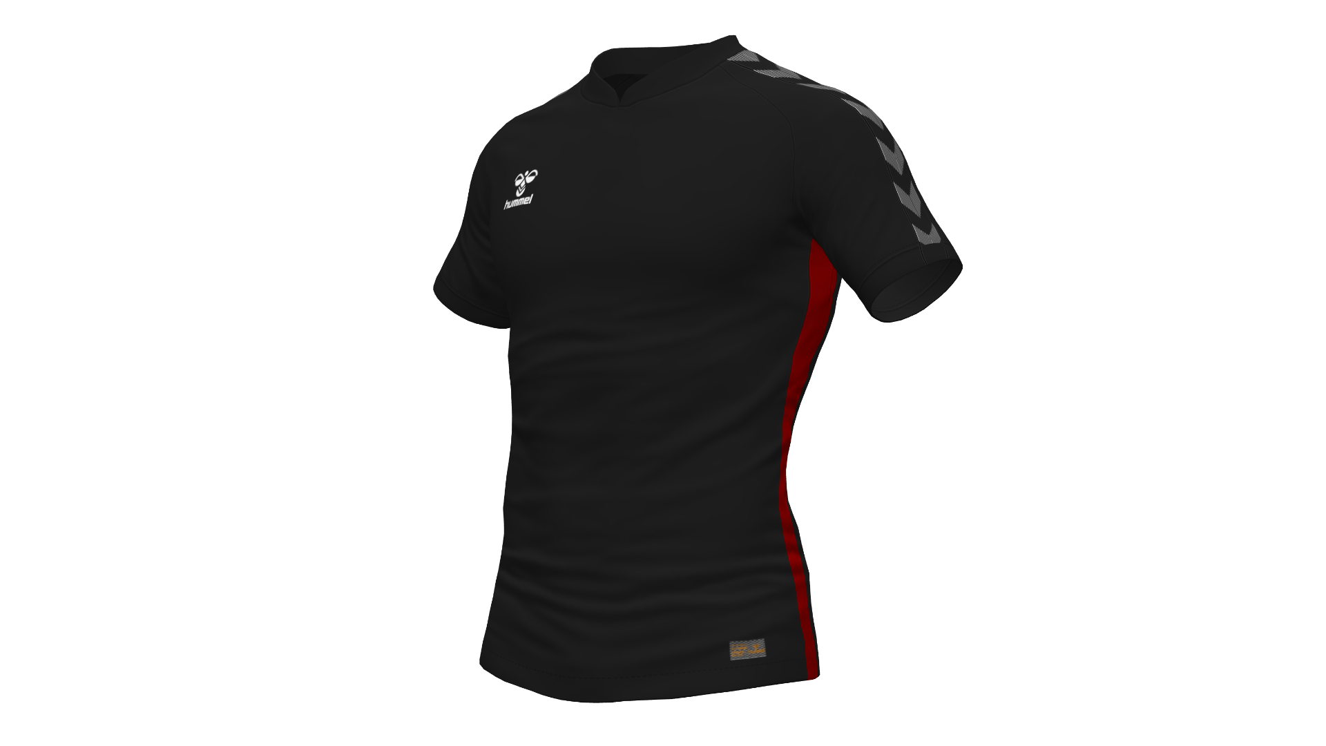 Hummel Travel Polo - Black/Maroon