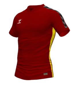 Hummel Travel Polo - Maroon/Blazing Yellow