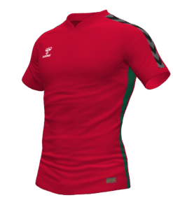 Hummel Travel Polo - Red/Evergreen