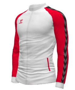 Hummel Match Track Jacket - White/True Red