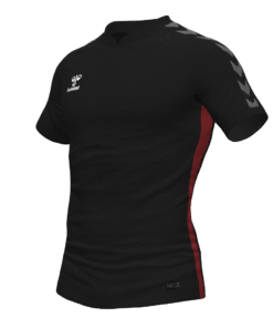 Hummel Travel Polo - Black/Maroon